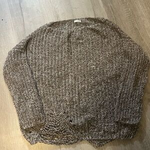 MAKADAMIA Cozy Brown Knit Sweater